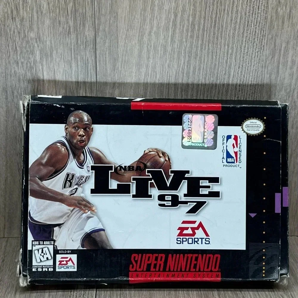 1996 NBA Live 97 Video Games Nintendo SNES w/ Box - Tested